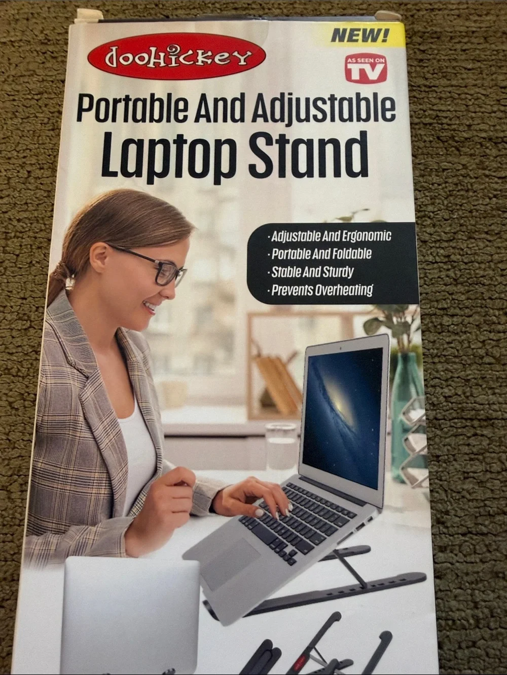 Portable Adjustable Laptop Stand - Black